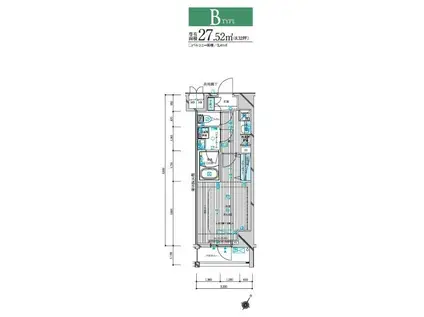 メインステージ新子安II(1K/10階)の間取り写真