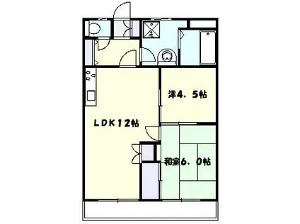グリーンヒル藤が丘I(2LDK/5階)の間取り写真