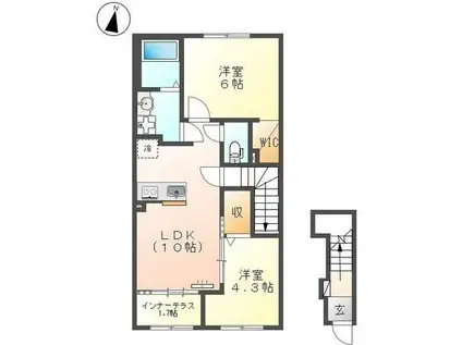ＪＲ日豊本線 宮崎駅 徒歩36分 2階建 新築(2LDK/2階)の間取り写真