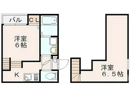 クレオ二又瀬壱番館(1K/1階)の間取り写真