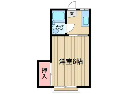タマコーポ(1K/1階)の間取り写真