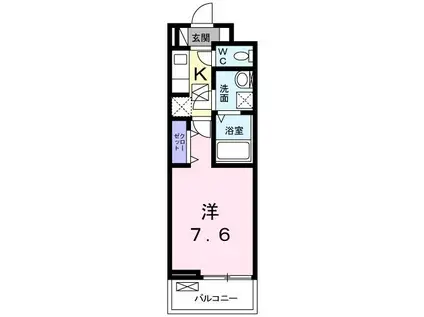 REGAROII(1K/1階)の間取り写真