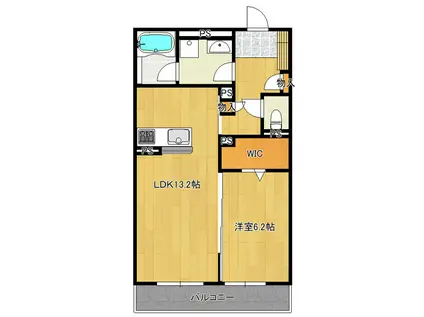 LE RAISIN(1LDK/3階)の間取り写真