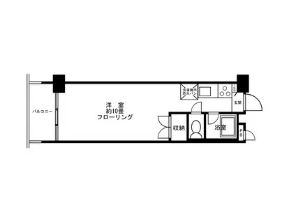 カーサ大森(ワンルーム/3階)の間取り写真