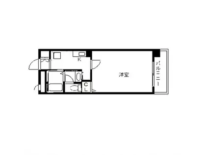 フィネス昭和町II(1K/2階)の間取り写真