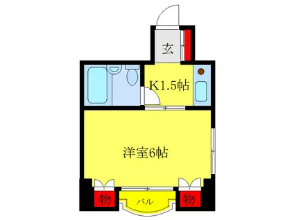 山下ビル(1K/4階)の間取り写真