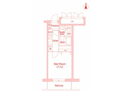 プライムアーバン川崎南幸町(1K/3階)の間取り写真