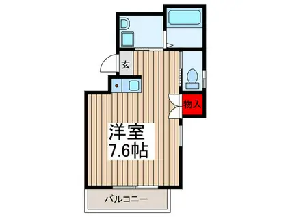 リブレス新河岸V(ワンルーム/2階)の間取り写真