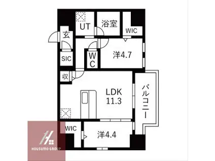 スプランディッドX(2LDK/5階)の間取り写真