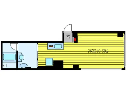 S8AP(ワンルーム/2階)の間取り写真