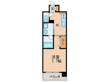 GRAND ESPOIR IZUMI(1K/7階)の間取り写真