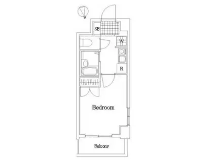 ジュエル西荻(1K/3階)の間取り写真