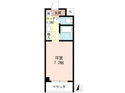 SUNSHINETOWER(ワンルーム/4階)の間取り写真