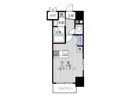 NST BUILDINGIII(ワンルーム/5階)の間取り写真