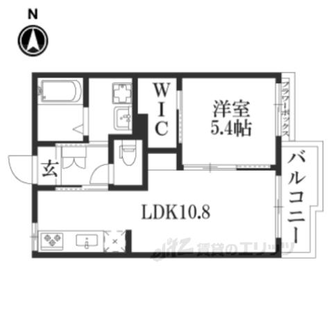 ポニーハイツ(1LDK/2階)の間取り写真