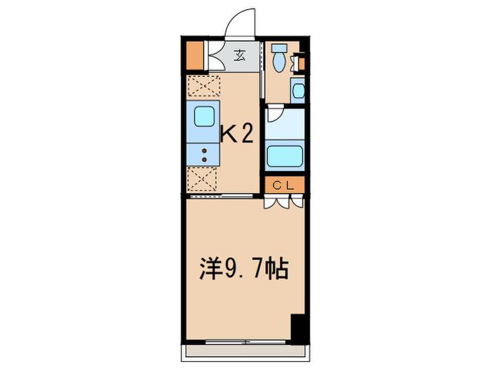 HAMACHO APARTMENTS(1K/2階)の間取り写真