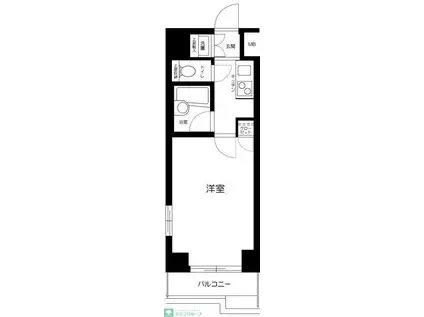 ルーブル多摩川参番館(1K/6階)の間取り写真