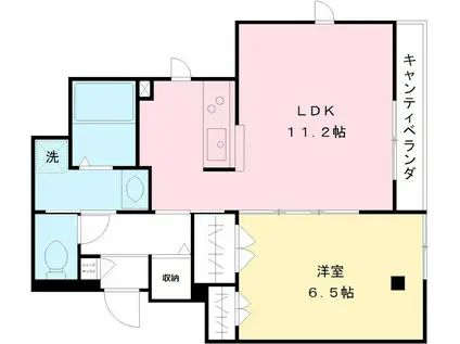 ラ・メゾン五月(1LDK/3階)の間取り写真