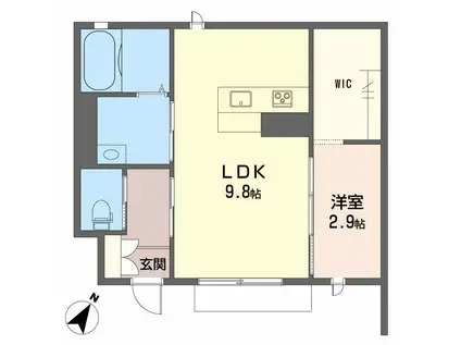 ガレンドゥ クワットロ(1LDK/1階)の間取り写真