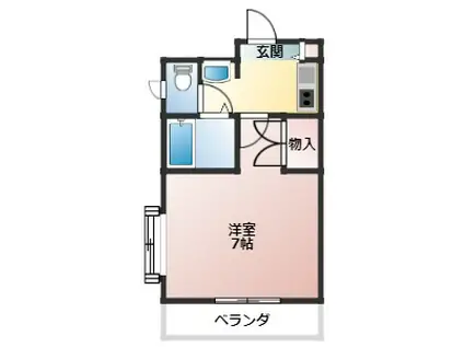 FLEX瑞穂10番館(1K/3階)の間取り写真