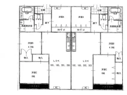 サンクレスト学園(3LDK/2階)の間取り写真