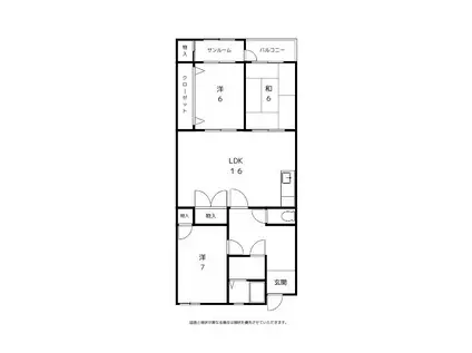 第3大町コーポ(3LDK/1階)の間取り写真