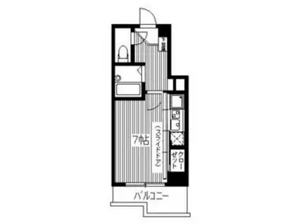ドゥーエ江坂I(ワンルーム/2階)の間取り写真