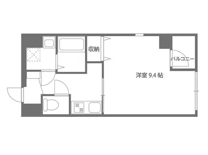 新町レトロアパート(1K/5階)の間取り写真