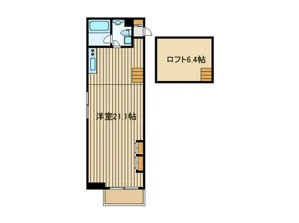 西武池袋線 石神井公園駅 徒歩5分 3階建 築12年(ワンルーム/3階)の間取り写真