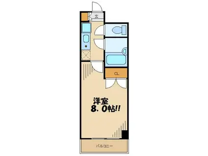 メインステージ永福町(1K/2階)の間取り写真