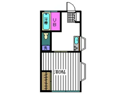 メゾンパークス(1K/2階)の間取り写真