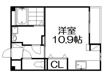 シトラスコート(ワンルーム/2階)の間取り写真