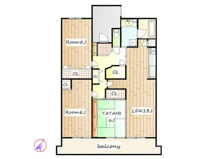 T-ONE MIYAHARA イースト(3SLDK/6階)の間取り写真