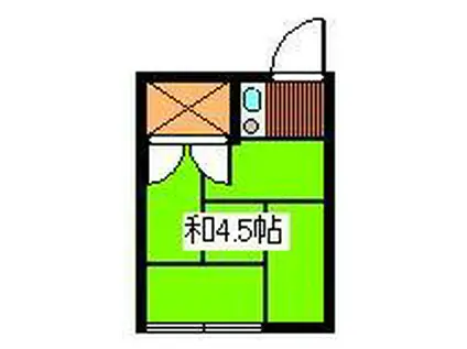 大和荘(ワンルーム/2階)の間取り写真