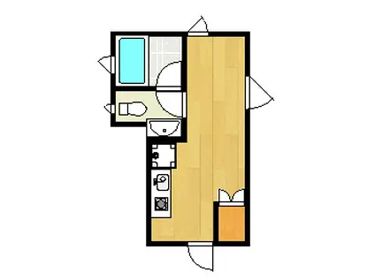 フォレストサイドみつい(ワンルーム/1階)の間取り写真