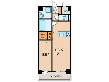 レジェンド紺屋町(1LDK/3階)の間取り写真