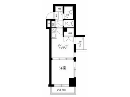 ラウム横浜台町(1K/4階)の間取り写真