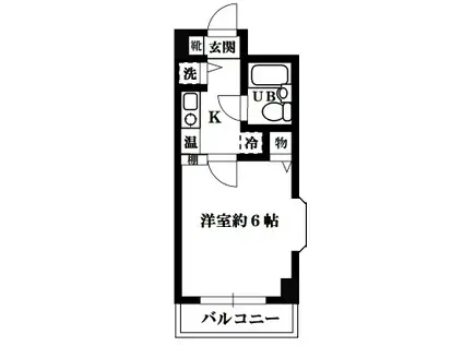 ハウス 幕張(1K/4階)の間取り写真