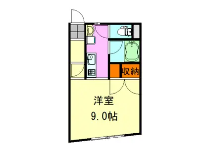 アールグレイ II(1K/2階)の間取り写真