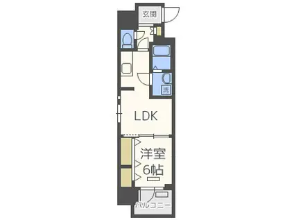 プレサンス心斎橋ニスト(1LDK/8階)の間取り写真