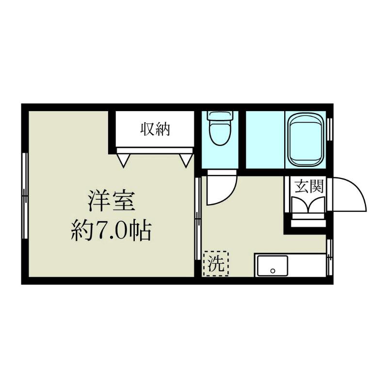 SAJA関屋昭和町(1K/1階)の間取り写真