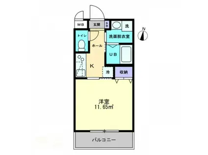 LAVITA扇町(1K/3階)の間取り写真