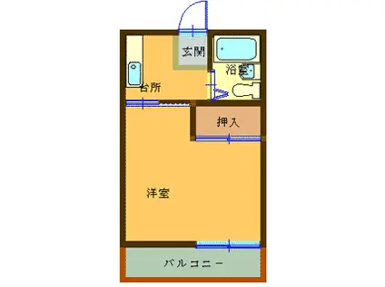 コンフォール7(1K/1階)の間取り写真