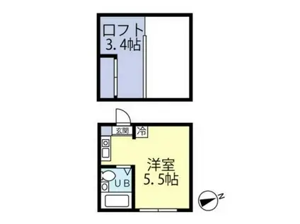 マイプラン中野坂上(ワンルーム/2階)の間取り写真