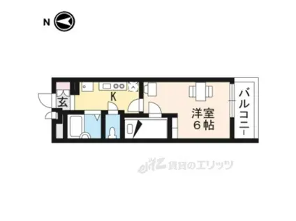 レオパレスファーデン西金ヶ崎(1K/1階)の間取り写真