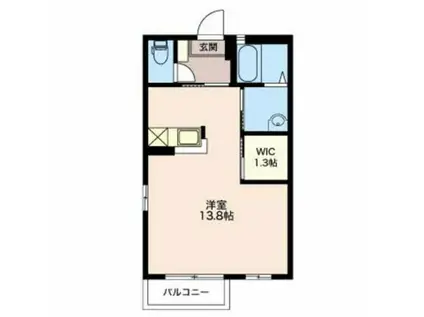 ベル・フローラ(ワンルーム/2階)の間取り写真