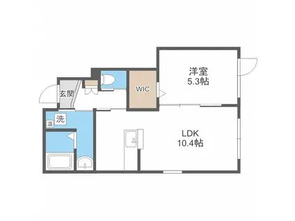 マーリエ(1LDK/1階)の間取り写真