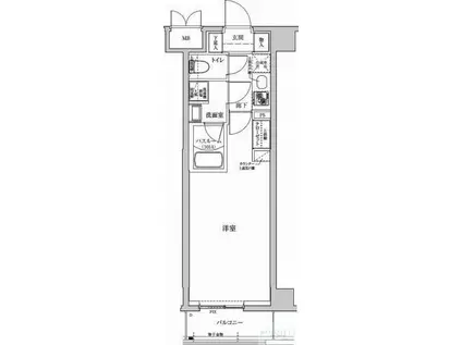 アルテカーサアリビエ東京イースト(1K/1階)の間取り写真