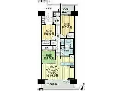 ライオンズ知立レジデンス(3LDK/3階)の間取り写真