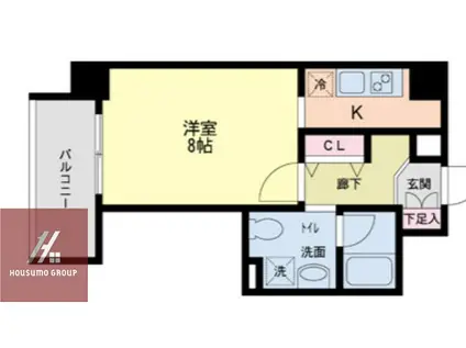 デイグラン鶴見(1K/3階)の間取り写真